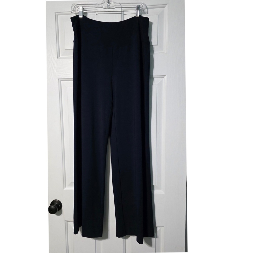 J. Jill Wearever Navy Blue Wide Leg Knit Pants Size M NWT Pull On